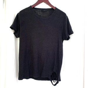 IRO 100% Linen Unisex Distressed T Shirt